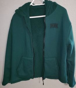 PINK VS Fuzzy Reversable Zip-up